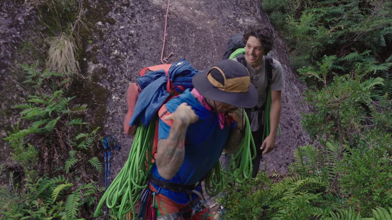 Carrying the expedition loads through the valley