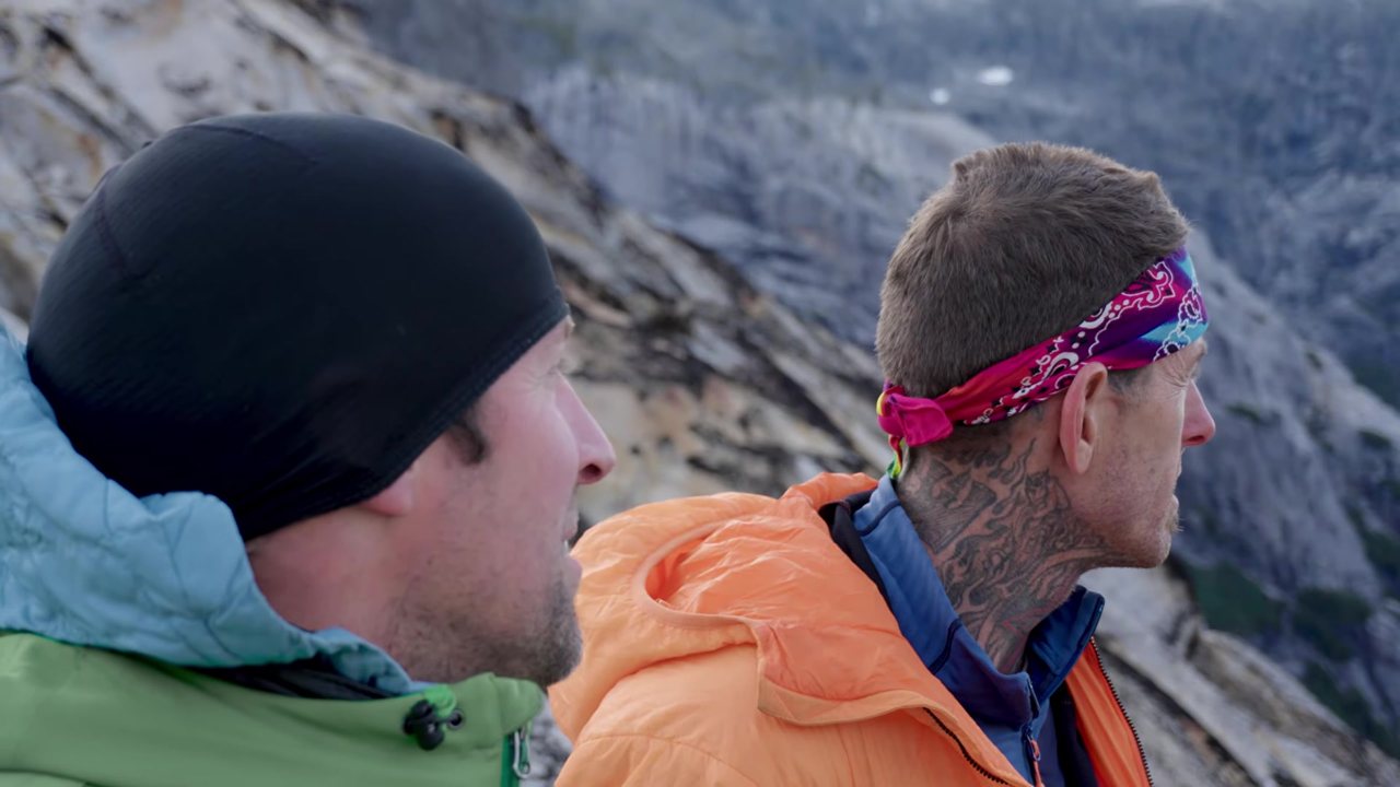 Two climbers on the mountain